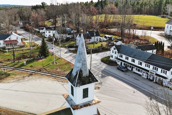 Small historic village representing White Mills