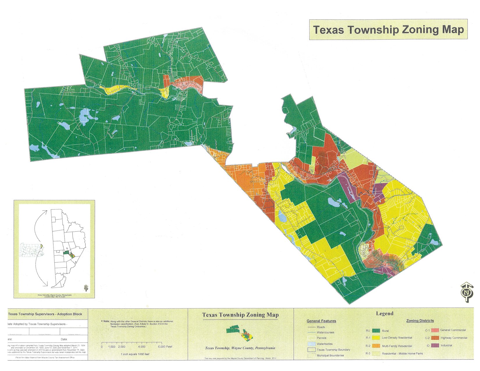 New Texas Township Zoning Map and SALDO